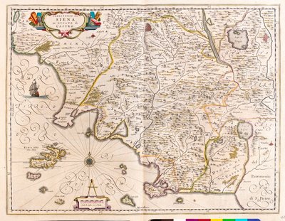 Siena, Lazio, Italia, in "Theatrum Orbis Terrarum, sive Atlas Novus" di Willem Blaeu, Amsterdam da Willem Blaeu
