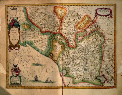 Stato di Lucca, Italia, da Regionum Italiae da Willem Blaeu