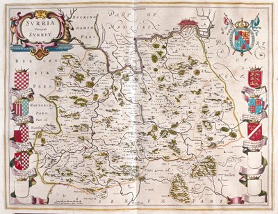 Surrey, in "Theatrum Orbis Terrarum, sive Atlas Novus" di Willem Blaeu, Amsterdam da Willem Blaeu