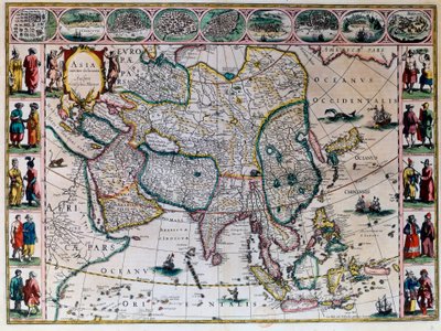 Il teatro del mondo o il nuovo atlante di Amsterdam. Mappa geografica dell
