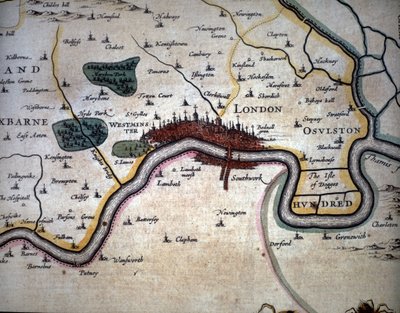 Veduta di Londra e dei suoi dintorni. Atlante di W. Blaeu da Willem Blaeu