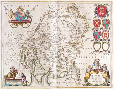 Westmorland, in "Theatrum Orbis Terrarum, sive Atlas Novus" di Willem Blaeu, Amsterdam da Willem Blaeu