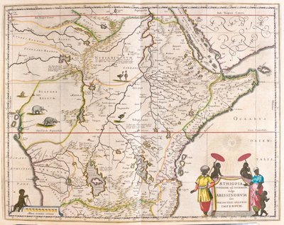 Africa centrale e orientale, compreso il Mozambico, in "Theatrum Orbis Terrarum, sive Atlas Novus", di Willem Blaeu, Amsterdam. da Willem Blaeu