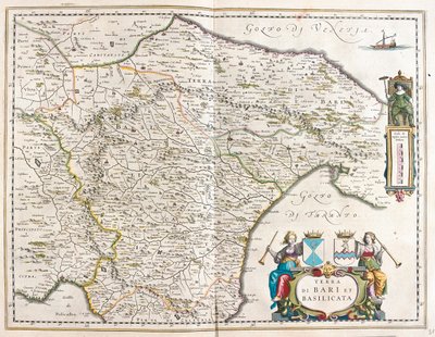 città di Bari e della Basilicata, Italia, in "Theatrum Orbis Terrarum, sive Atlas Novus" di Willem Blaeu, Amsterdam da Willem Blaeu