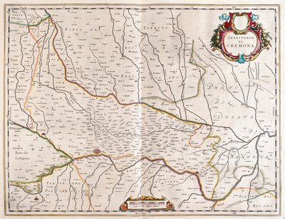 La città di Cremona, in Italia, nel "Theatrum Orbis Terrarum, sive Atlas Novus" di Willem Blaeu, Amsterdam. da Willem Blaeu
