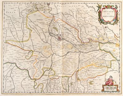 La città di Mantova, Italia, nel "Theatrum Orbis Terrarum, sive Atlas Novus" di Willem Blaeu, Amsterdam. da Willem Blaeu