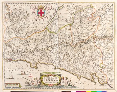iRiviera orientale ligure, Italia, n "Theatrum Orbis Terrarum, sive Atlas Novus" di Willem Blaeu, Amsterdam da Willem Blaeu