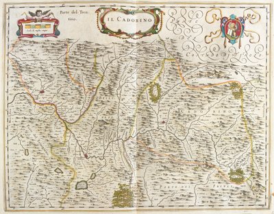 il Cadore (Veneto) Italia, in "Theatrum Orbis Terrarum, sive Atlas Novus" di Willem Blaeu, Amsterdam da Willem Blaeu