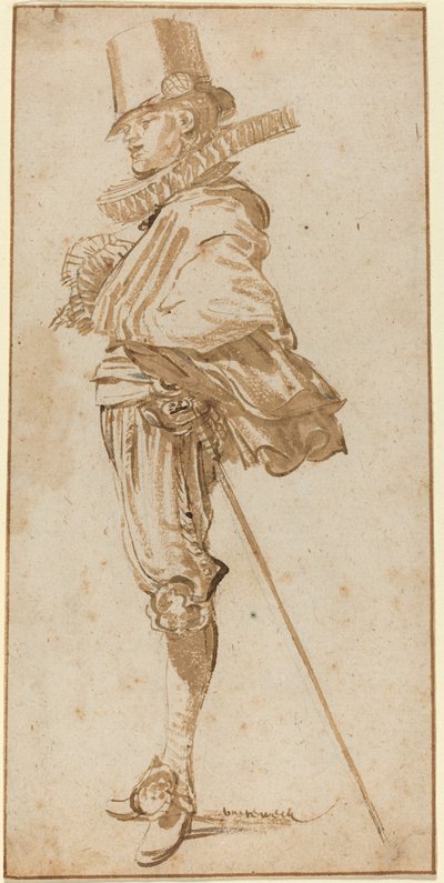 Cavaliere in piedi con spada da Willem Buytewech