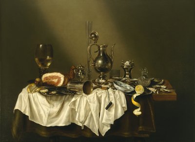 Pezzo di banchetto con prosciutto da Willem Claesz. Heda