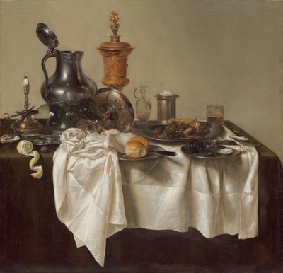 Banchetto con Torta di Carne da Willem Claesz. Heda