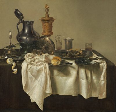 Natura morta con torta di carne da Willem Claesz. Heda