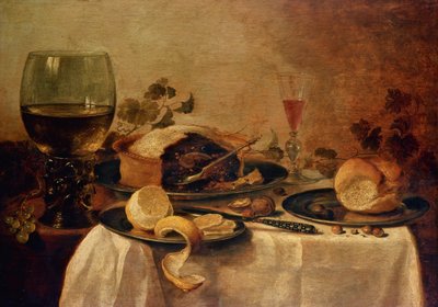 Natura morta con torta di frutta, 1635 da Willem Claesz. Heda