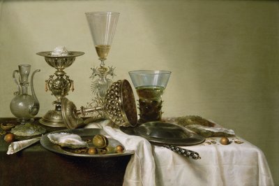 Natura morta con ostriche e noci da Willem Claesz. Heda