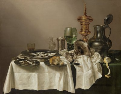 Natura morta con coppa dorata, 1635 da Willem Claesz. Heda