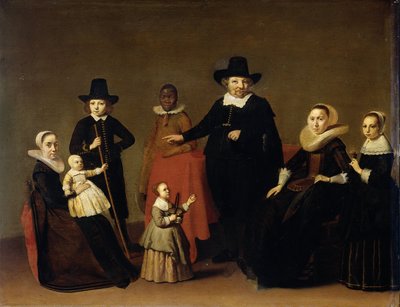 Gruppo Familiare con un Servo Nero, c. 1631-33 da Willem Cornelisz Duyster