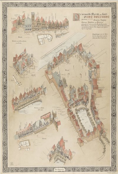 Mappa di Oud-Holland, 1895 da Willem Corneliszoon