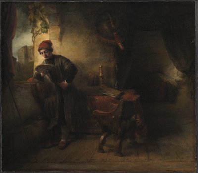 Giovane in piedi alla finestra nel suo studio che legge, noto come "Lo studente" da Willem Drost