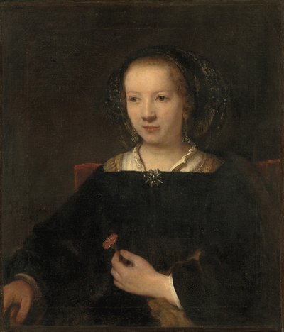 Giovane donna con un garofano da Willem Drost