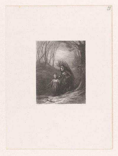Due raccoglitrici di legna da Willem Frederik Roorda