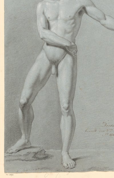 Nudo maschile in piedi, visto di fronte (3° premio 1810) da Willem Grebner