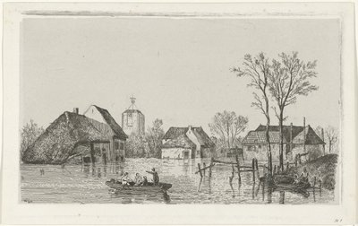 Inondazione a Beesd, 1855 da Willem Gruyter jr.
