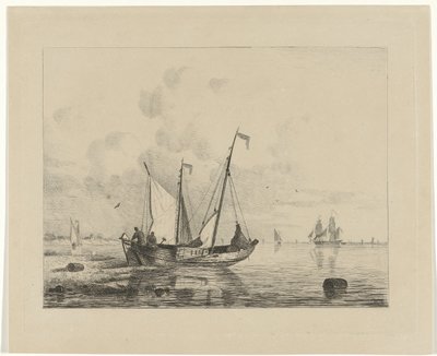 Nave a vela con vele ammainate da Willem Gruyter jr.