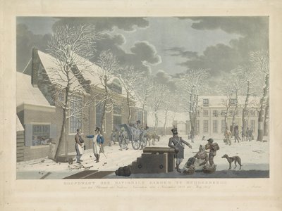 Guardia Nazionale a Muiderberg, 1813-1814 da Willem Hendrik Hoogkamer (attributed to)