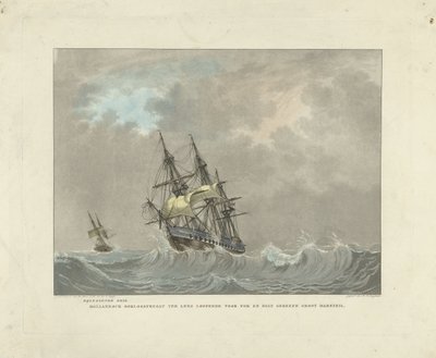 Nave a vela su onde alte da Willem Hendrik Hoogkamer