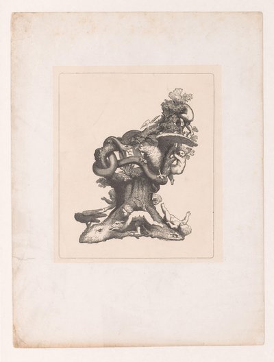 Albero con bambini e animali da Willem Hendrik Stam