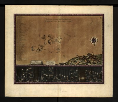 Mappa delle miniere di sale di Wieliczka da Willem Hondius