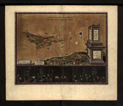 Mappa delle miniere di sale di Wieliczka da Willem Hondius