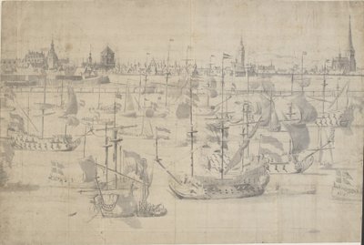 La flotta olandese alla rada di Copenaghen 1658 da Willem I van de Velde