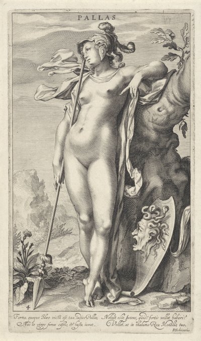 Minerva sotto un albero da Willem Isaacsz. van Swanenburg