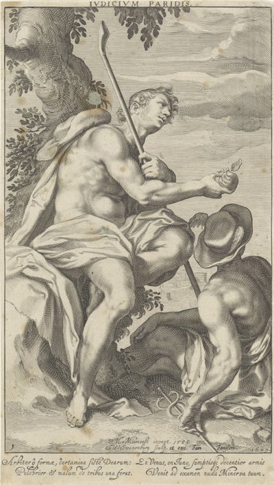 Paride e Mercurio (Il giudizio di Paride) da Willem Isaacsz. van Swanenburg