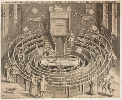 La sala del teatro anatomico a Leida da Willem Isaaksz Swanenburgh