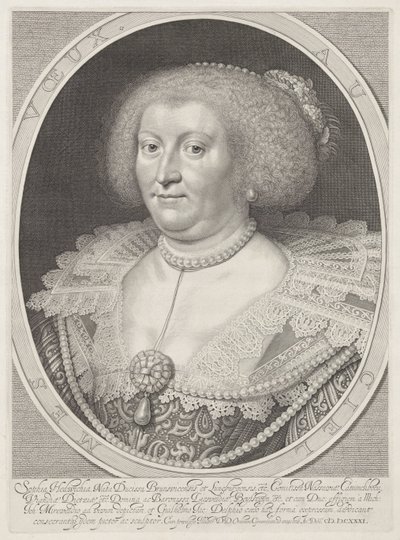 Ritratto di Sofia Edvige di Brunswick-Wolfenbüttel da Willem Jacobsz Delff