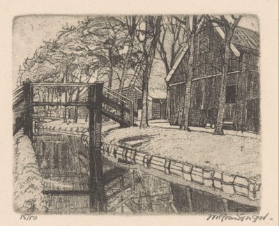Ponte ad Assendelft da Willem Jansen (graveur) (signed by artist)