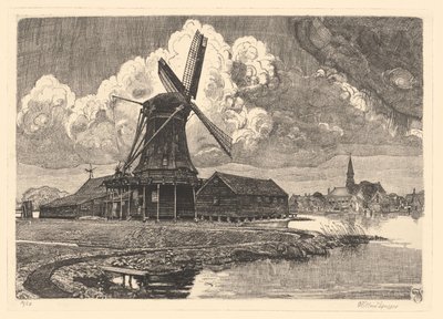 Mulino de Bonte Hen da Willem Jansen (graveur) (signed by artist)
