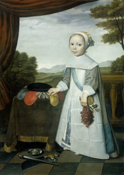 Ritratto di Johannes van Rees (1662-1690/91), fratellastro di Elisabeth van Oosten, da bambino da Willem Jansz. Ploy (attributed to)