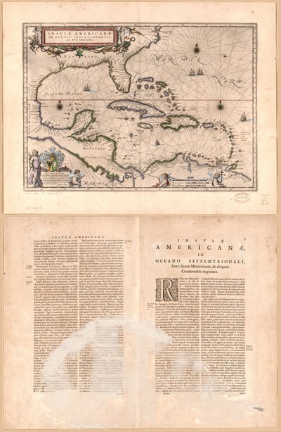 Insulæ Americanæ in oceano septentrionali cum terris adiacentibus LOC 84696979 da Willem Janszoon Blaeu
