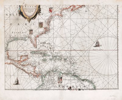 Insvlæ Americanæ in Oceano Septentrionali cum terris adjacentibus. LOC 2003630536 da Willem Janszoon Blaeu