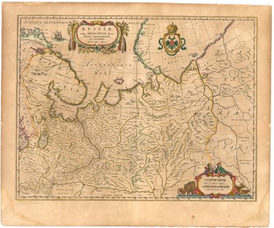 Mappa della Russia da: Theatrum Orbis Terrarum da Willem Janszoon Blaeu