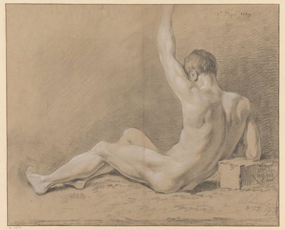 Nudo maschile seduto, visto di schiena (1° premio 1769) da Willem Joseph Laquy