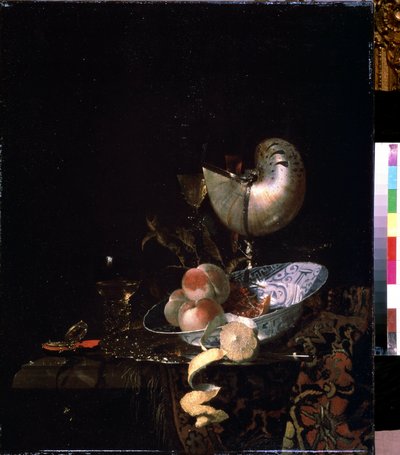 Natura morta con calice di madreperla da Willem Kalf