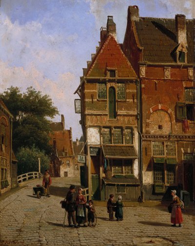 Scena di strada olandese da Willem Koekkoek