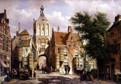 Il Binnenpoort di Culemborgh da Willem Koekkoek