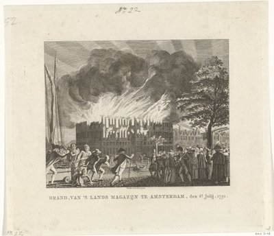 Incendio nel magazzino navale di Amsterdam, 6 luglio 1791 da Willem Kok