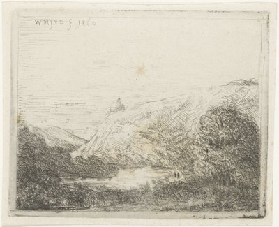 Paesaggio montano con fiume da Willem Matthias Jan van Dielen
