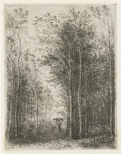 Paesaggio boschivo con raccoglitori di legna da Willem Matthias Jan van Dielen